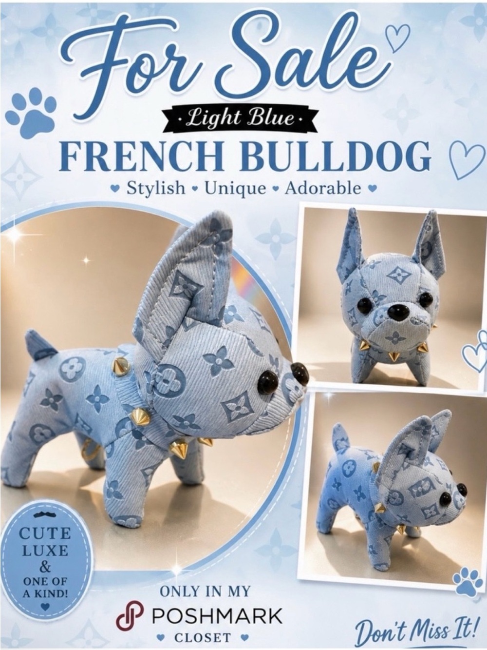 Designer-Style Frenchie Dog Bag Charm Keychain 🐶 - Picture 5 of 17